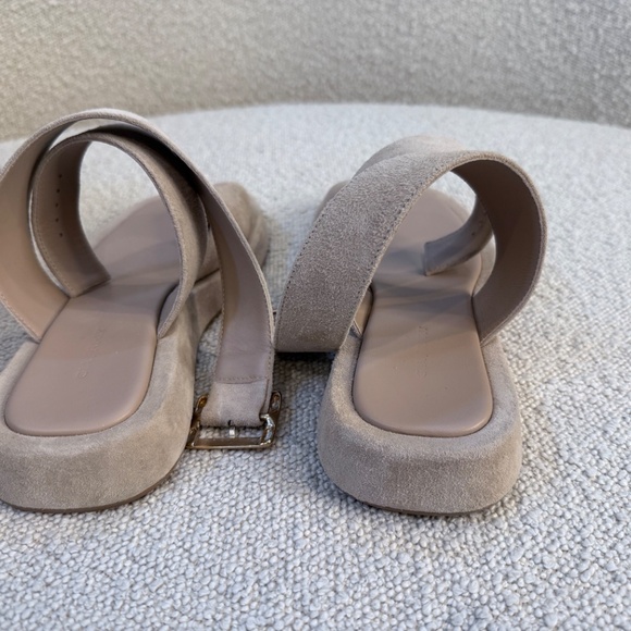 Gia Borghini x RHW Buckle Sandals - Taupe Suede, Size 8 (EU 38) - Picture 3 of 6